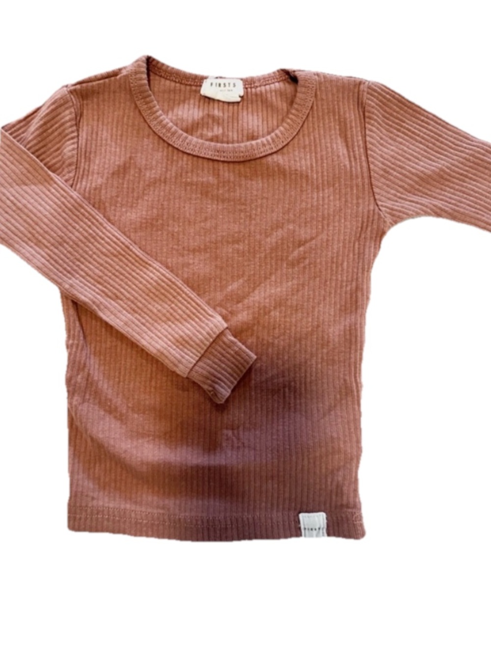 Petit Lem Ribbed Long-Sleeve Top - Dusty Rose